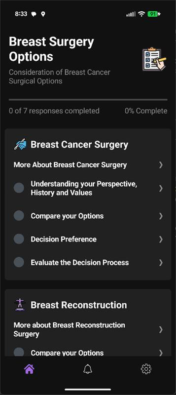 Breast Surgery Decision Guide screenshot