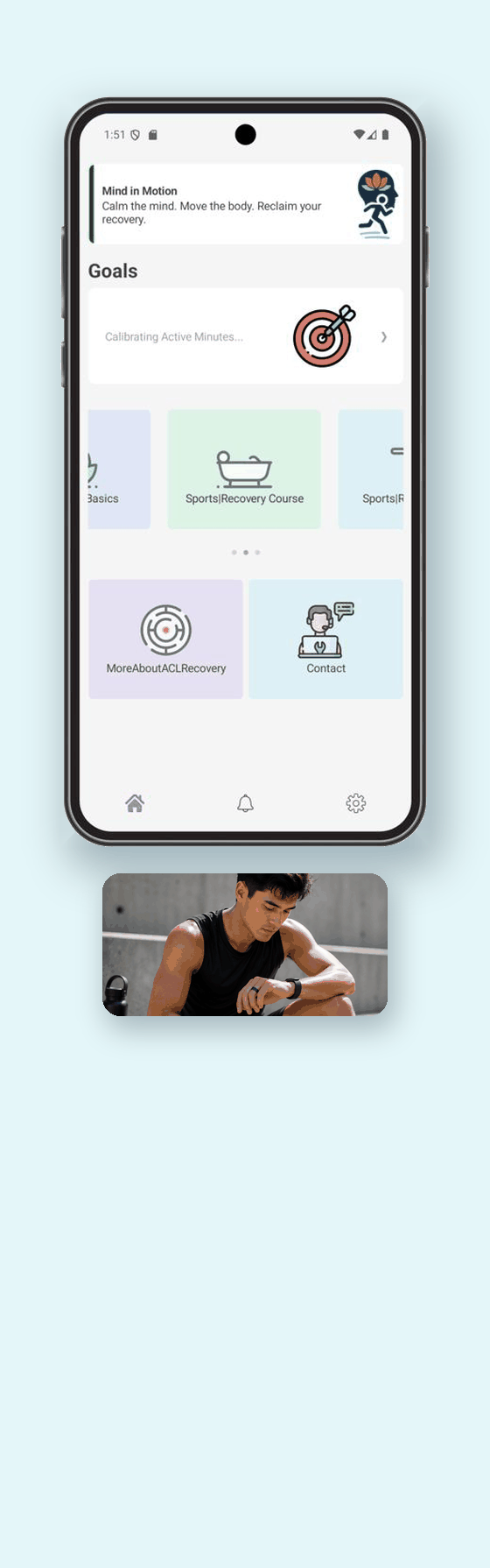 Mind in Motion app interface shown with the Oura Ring